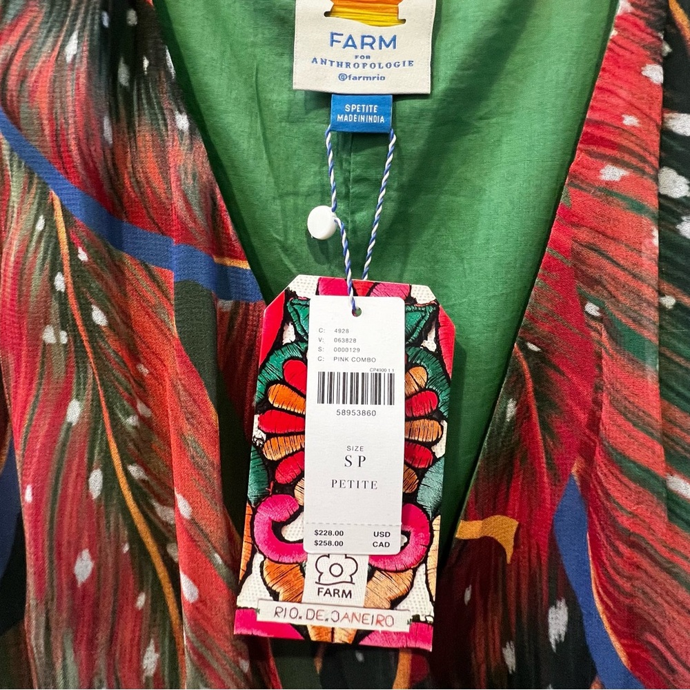 NWT FARM RIO layered wrap dress - Picture 5 of 6